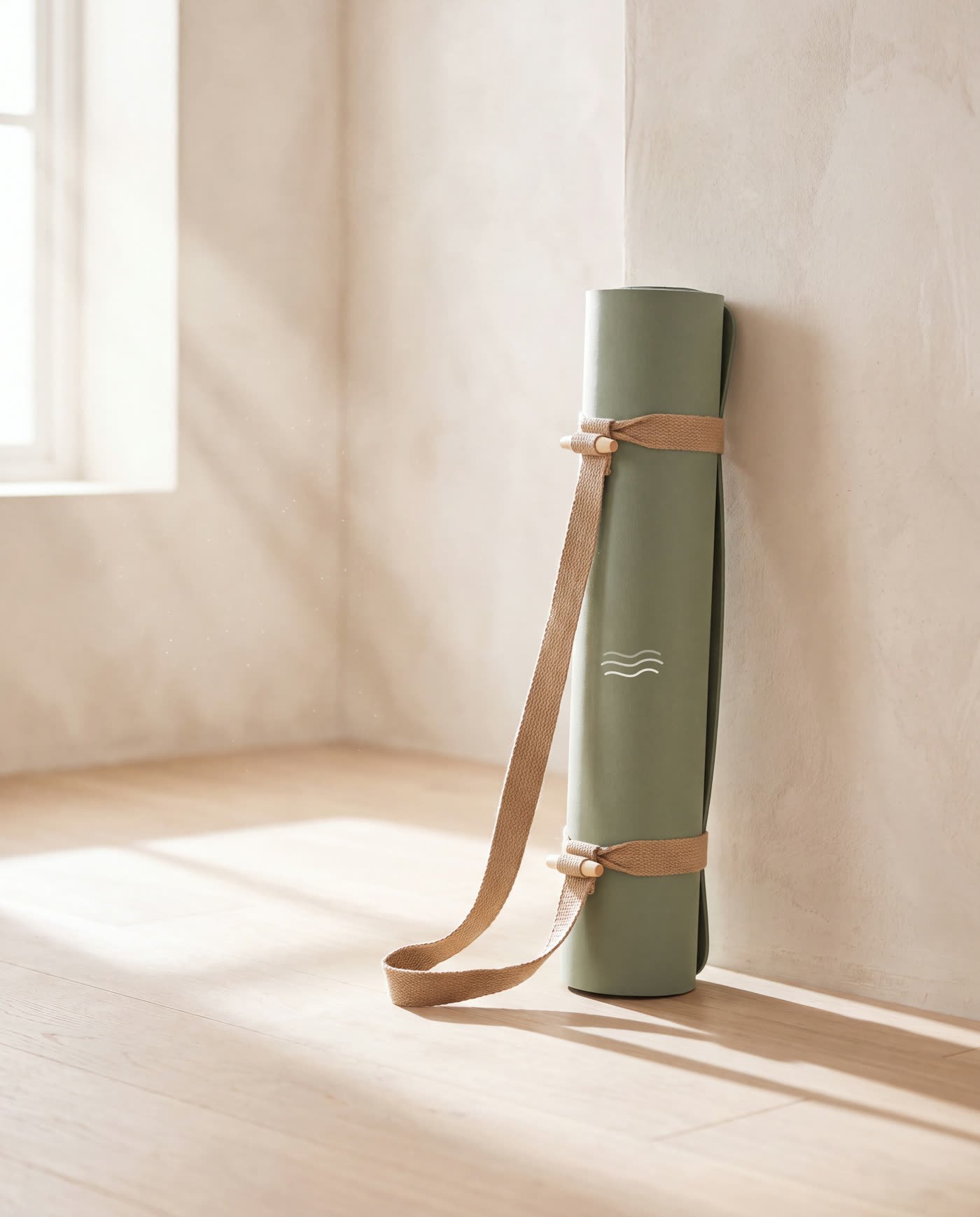 Rolled yoga mat